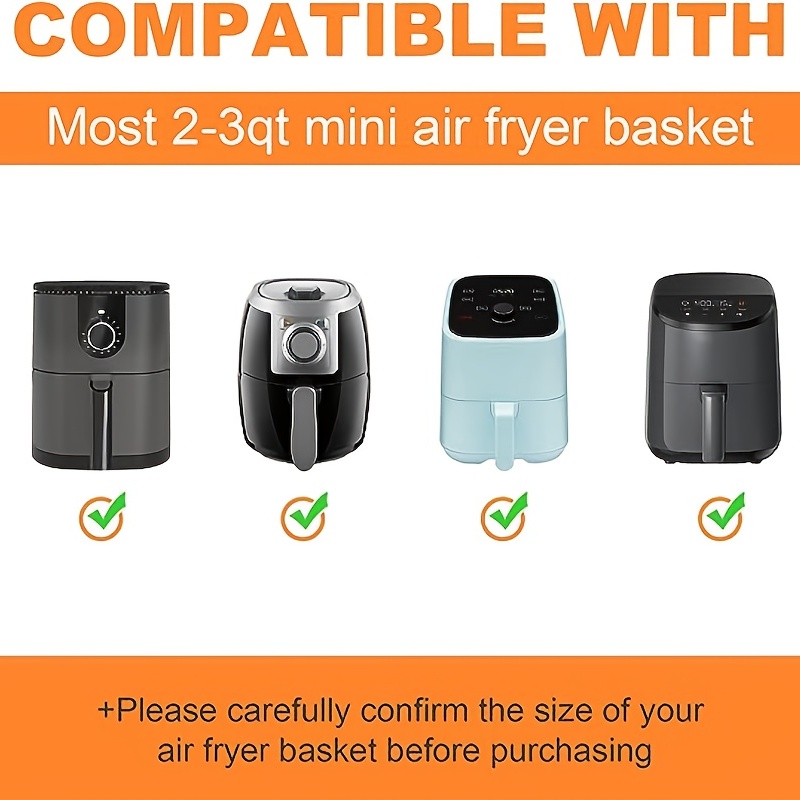 Silicone Air Fryer Liners For 2qt Air Fryer, Non-stick Air Fryer Parchment  Paper Air Fryer Liners Compatible With Ninja Af080 Mini, Instant Vortex  2-qt, Chefman Small, Cosori Small - Temu Norway