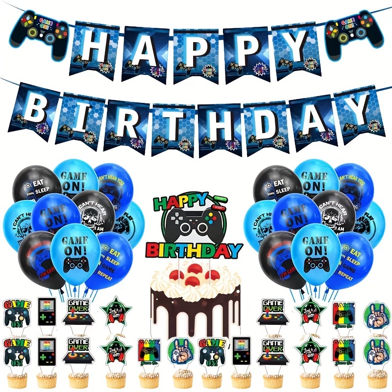 Gothic * Birthday Party Set - Latex Balloons, Cake Toppers, Banners, and  Room Decorations - Creative Small Gift and Holiday Accessory 