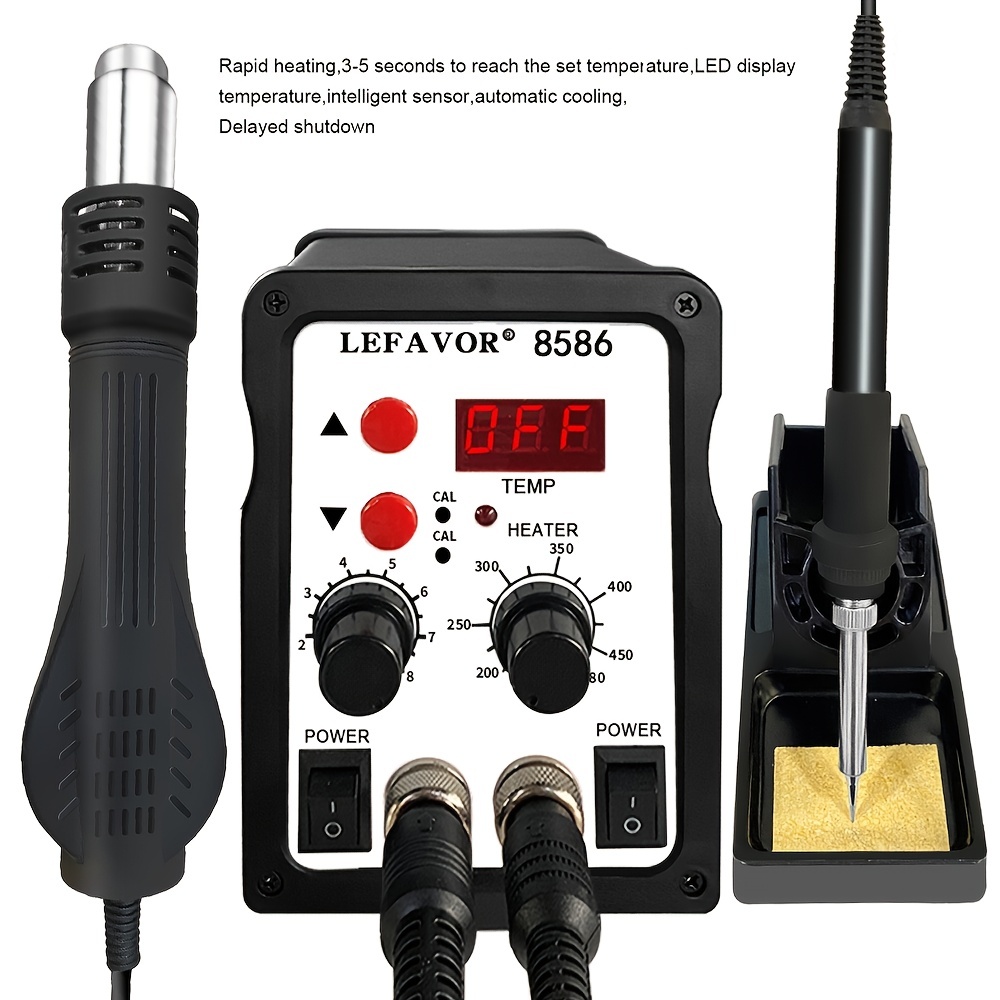 Lcd Digital Heat Gun Hot Air Gun Desoldering Soldering - Temu