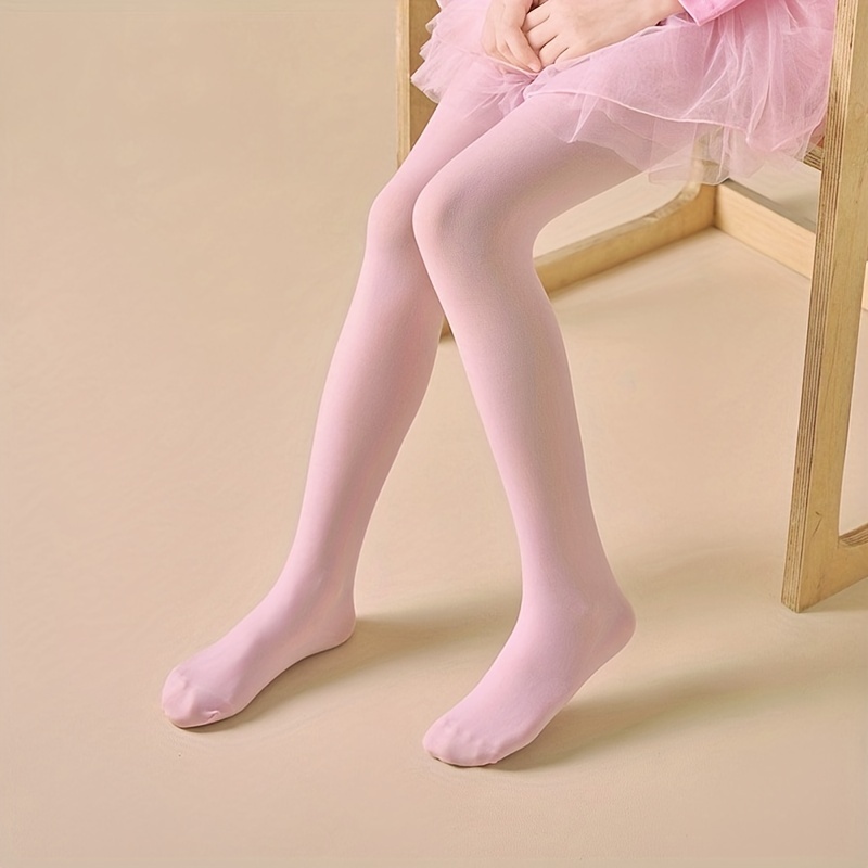 1 Pair Girls' Pink Dance Socks/tights Suitable For Students And