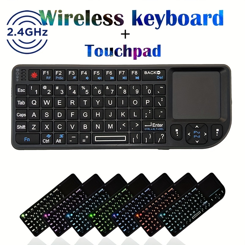 Comprar Mini teclado Bluetooth, teclado inalámbrico para ipad, tableta  retroiluminada, teclado ruso recargable para tableta, ipad, teléfono móvil  y portátil