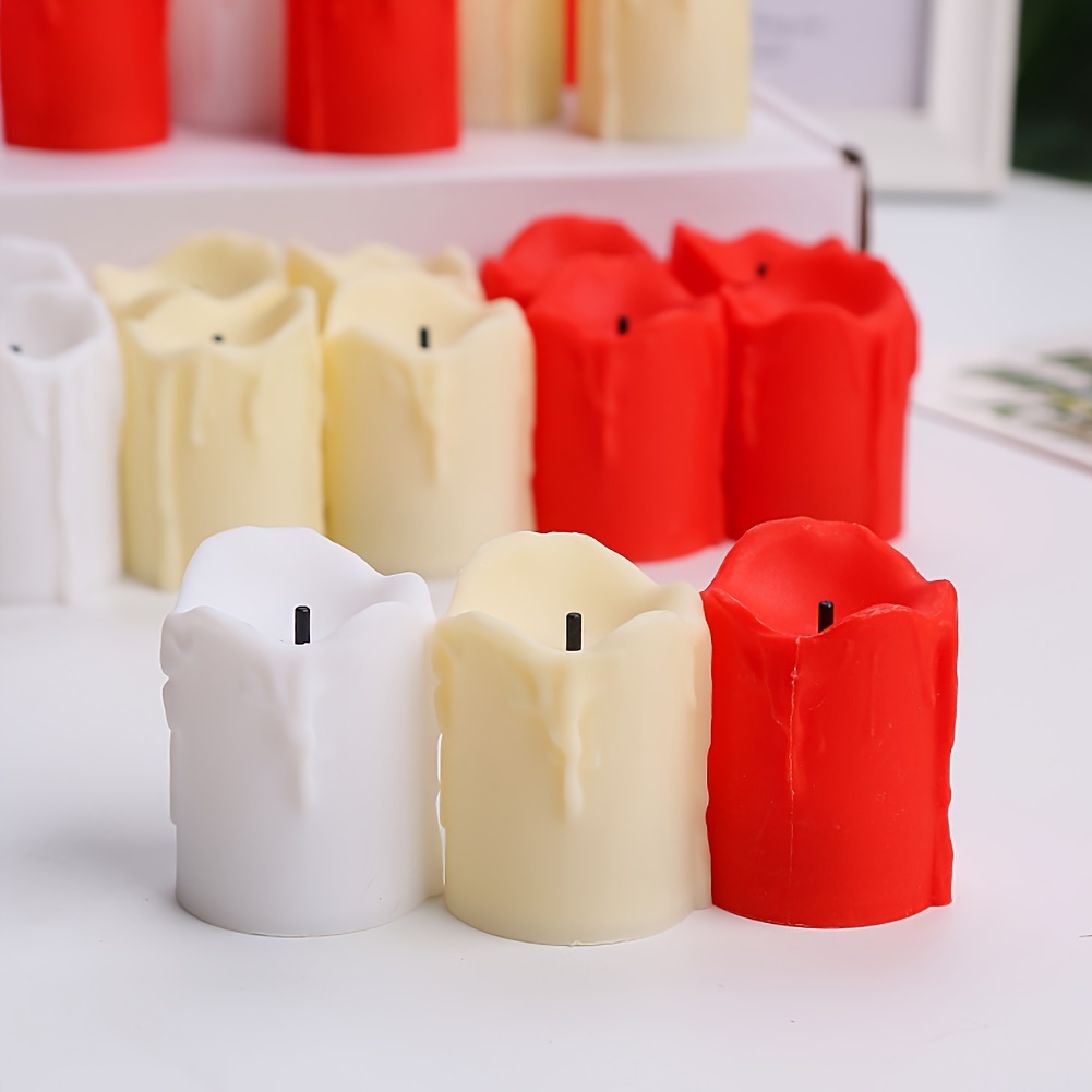 Homemory 48-Pack Novelty Flickering Flameless Tea Lights Candles, 200Hours  Battery Operated, Fake Electric LED Votive Candles, Small Wedding Candles