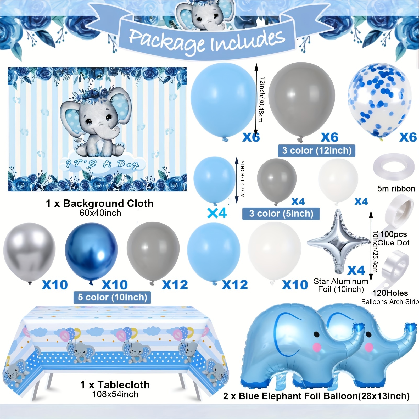 elephant baby shower banner