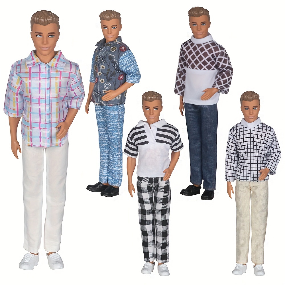 

5 Set Doll Clothes, Tops Trousers Shirt Outfit Casual Jacket Pants For 12 Inch Doll, Accessories Toys, Halloween, Thanksgiving Day Gift, Doll And Shoes Not Included