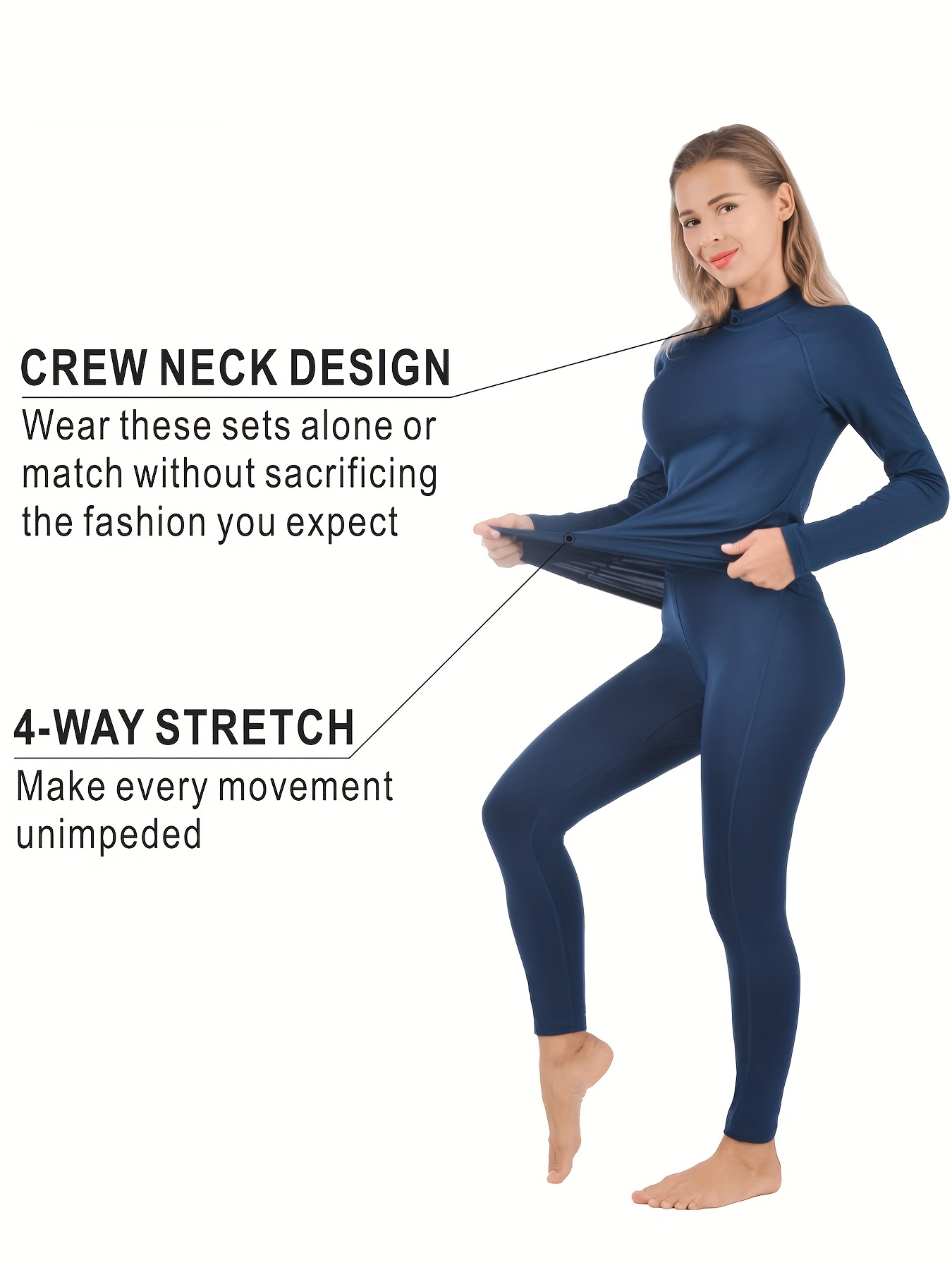 Winter Thermal Clothes For Women Tracksuit Yoga Sport Set 2 Piece Underwear  Sportswear Warm Suit For Fitness Sport Gym Outfit
