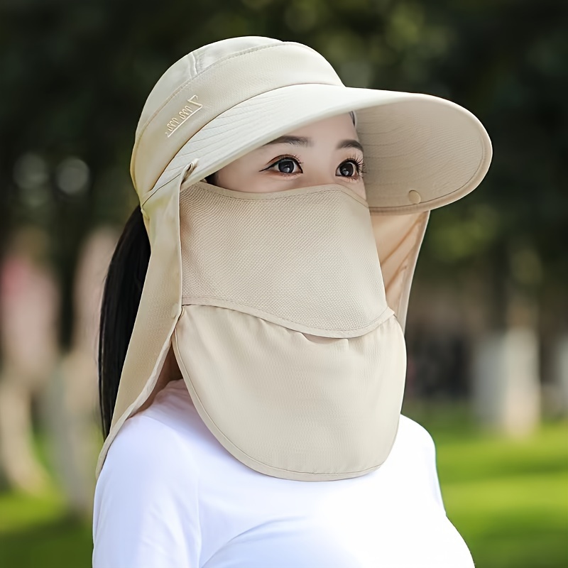 Outdoor Sun Protection Hat with Removable Neck Face Mask