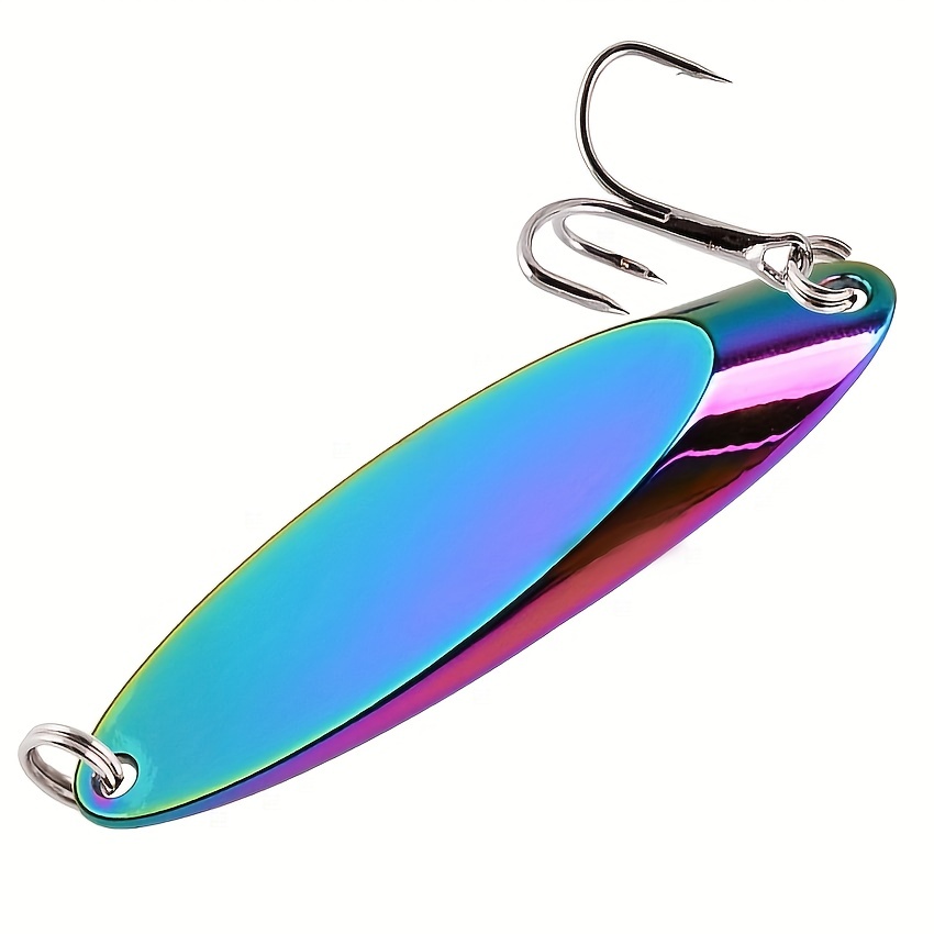 Shiny Fishing Spoon With Plastic Spinner , Wide Bodied | Gold | Silver | 32  Gm , 7 Cm | 24 Gm , 5.5 Cm 
