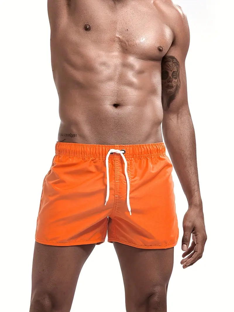 Men's Fashion Solid Beach Shorts Non Stretch Quick drying - Temu