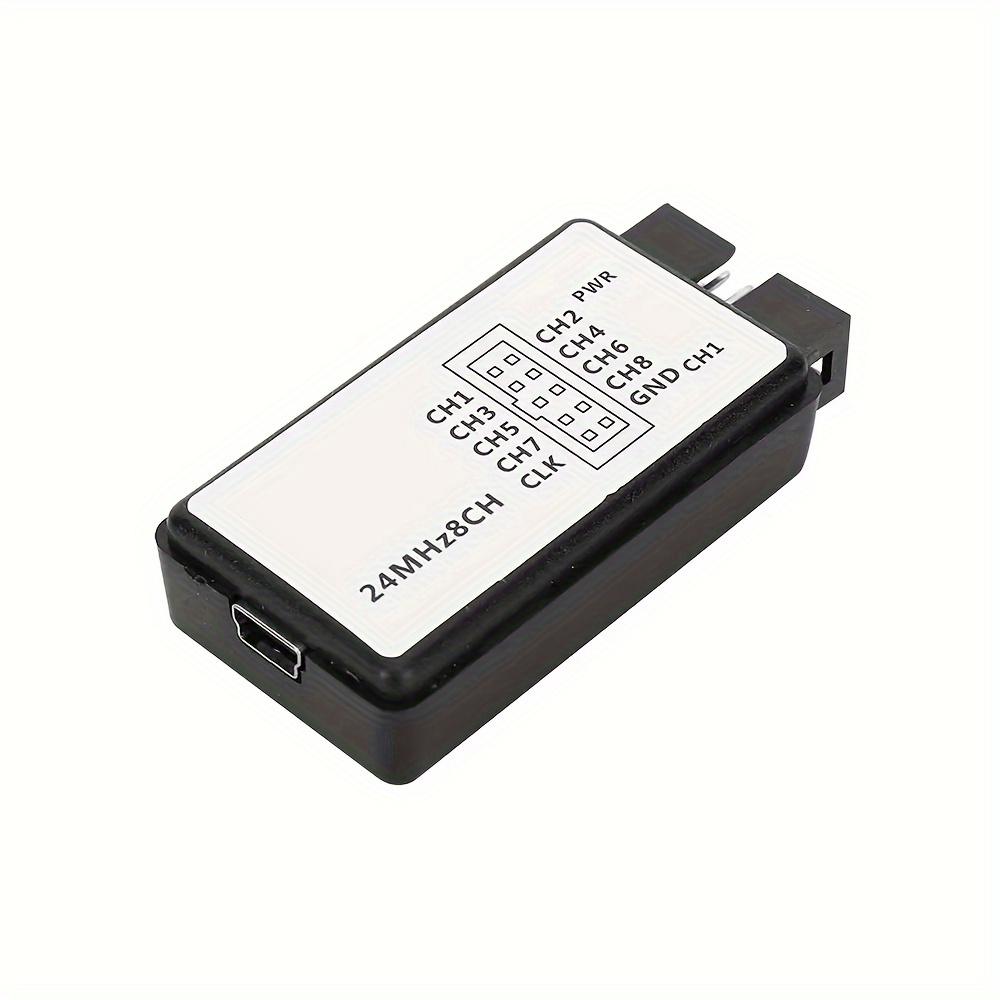 Dispositivo Analizador   USB Con Anillo De Ferrita EMI   USB 24MHz 8CH 24MHz 8     IIC SPI Depuración