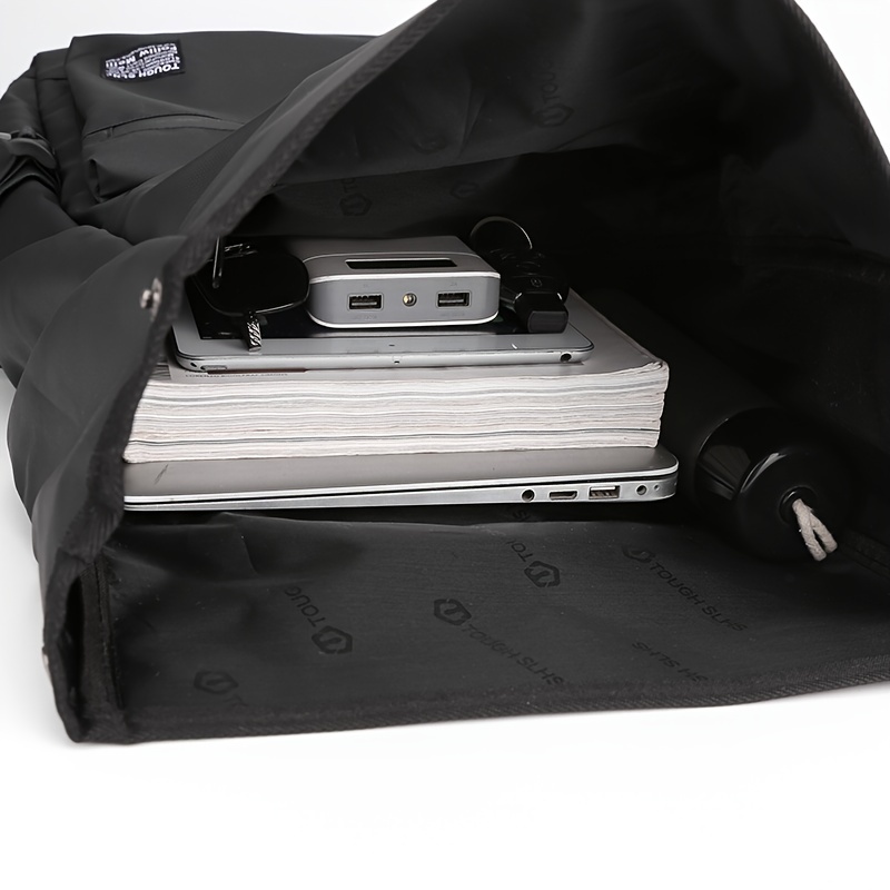  Men's Backpack with Canvas, Casual，Large Capacity,,and Multiple Pockets for Wear Resistance and Multifunctional Load Reduction During Travel and Commuting