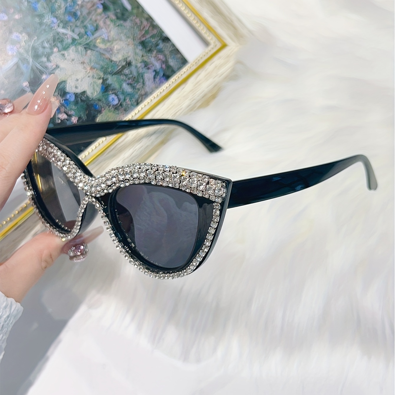 Gafas de sol de moda de ojo de gato de lujo para mujeres - Temu