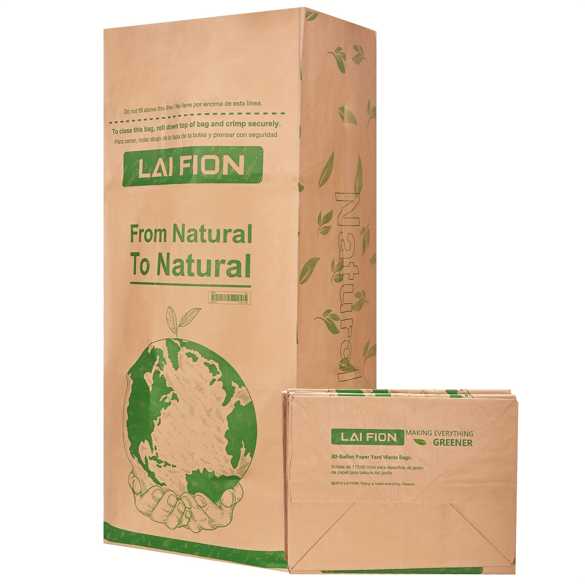 Do it Best 30 Gal. Natural Kraft Paper Yard Waste Lawn & Leaf Bag