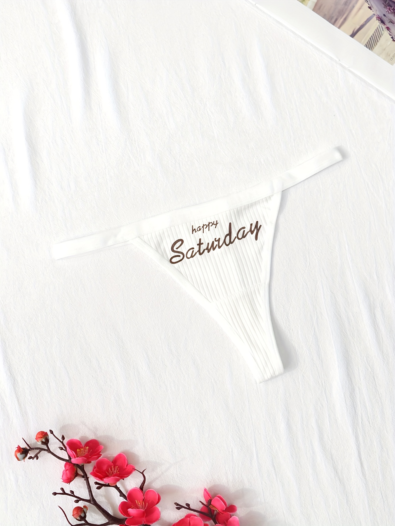 Sexy Letter Rhinestone Panties Comfy Breathable Intimates - Temu