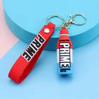 1pc creative beverage bottle silicone three dimensional keychain couple car bag key ornament small gift ornament for men