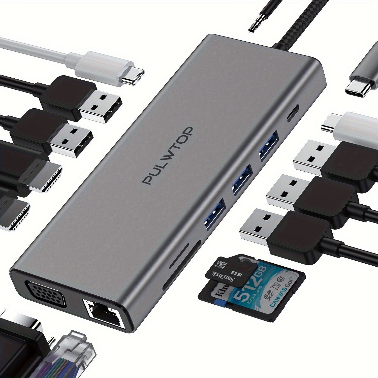 Station d'Accueil USB 3.0 Double Écran avec HDMI et DisplayPort 4K - USB  3.0 vers 4x USB-A, Ethernet, HDMI et DP - Station d'Accueil Universelle USB  A