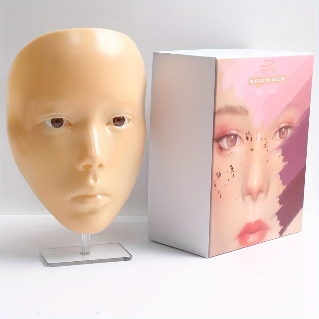 Makeup Mannequin Face 5d Silicone Makeup Practice Face - Temu