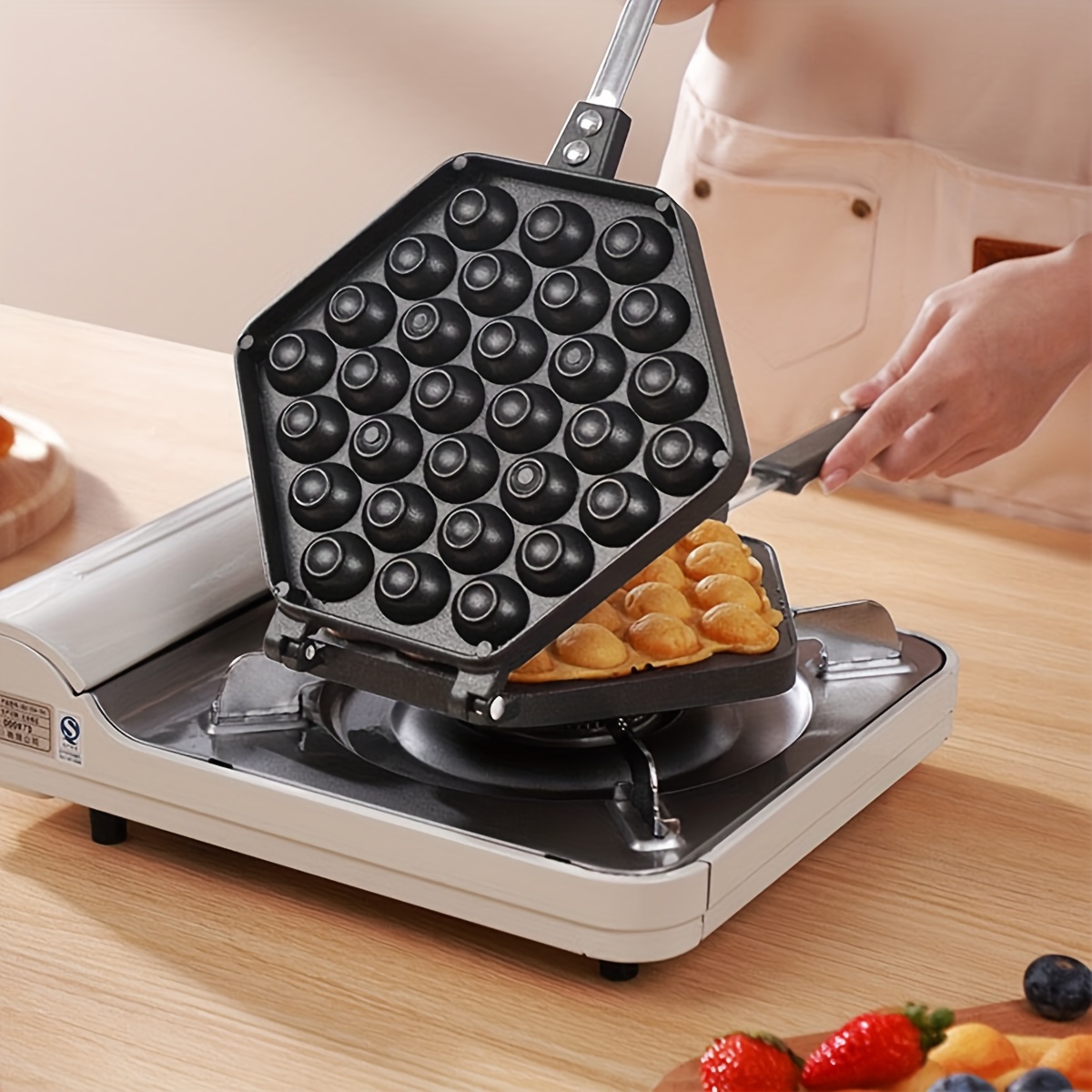 Commercial grade Electric Non stick Breakfast Egg Waffle - Temu