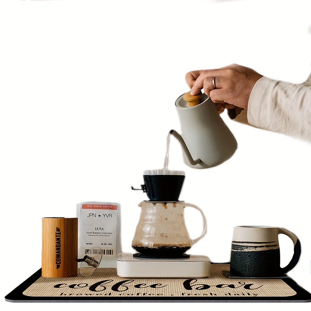 Divertida alfombrilla para máquina de café, bandeja de café expreso para  barra de café, alfombrilla para cafetera para encimera