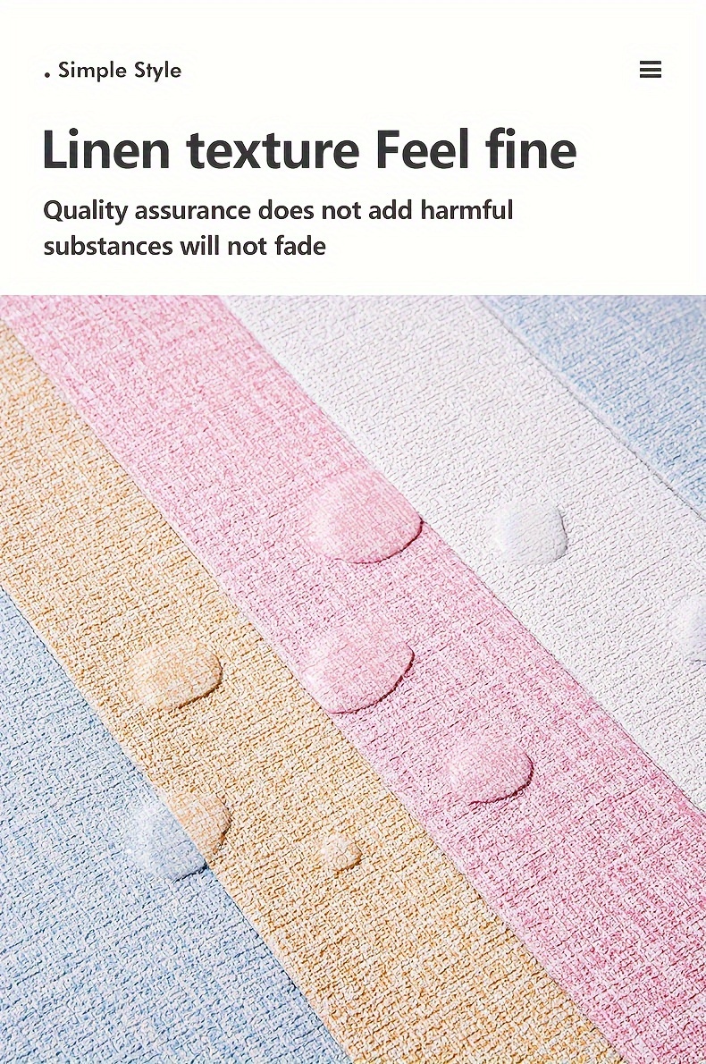 3d Linen Thickened Self adhesive Wallpaper Mildew proof Temu