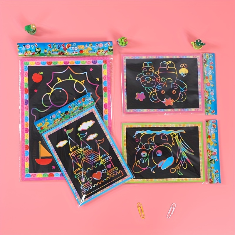 Scratch Art Set, Creative Diy Scratch Painting Dazzling Graffiti