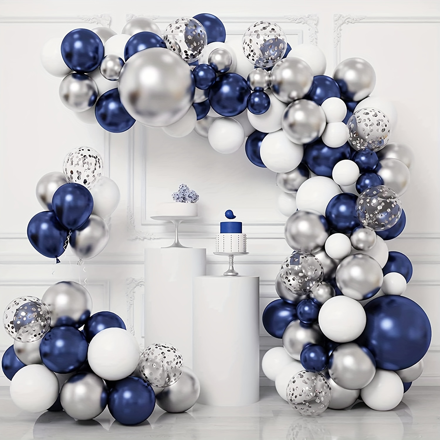 Globos azul marino, azul oscuro, azules de 12 pulgadas para decoración de  año nuevo, bodas, cumpleaños, Navidad, baby shower, fiestas.