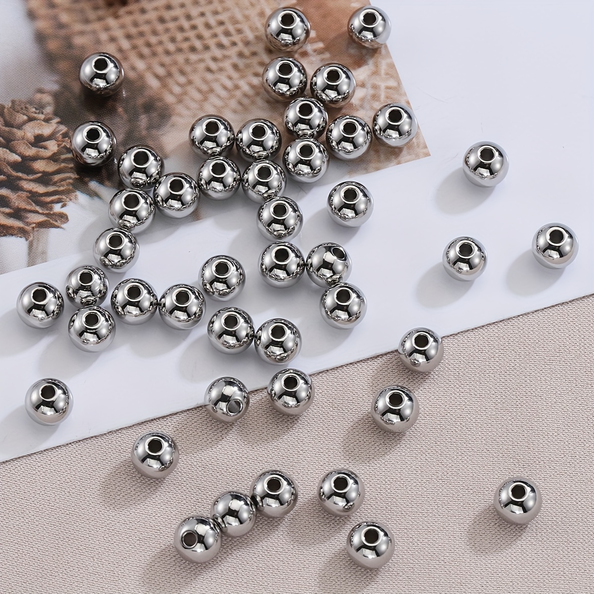 Stainless Steel Spacer Beads For Bracelets Jewelry Interlayer DIY