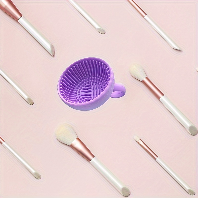 Makeup Brush Silicone Scrubber Board Pad Make Washing Brush - Temu