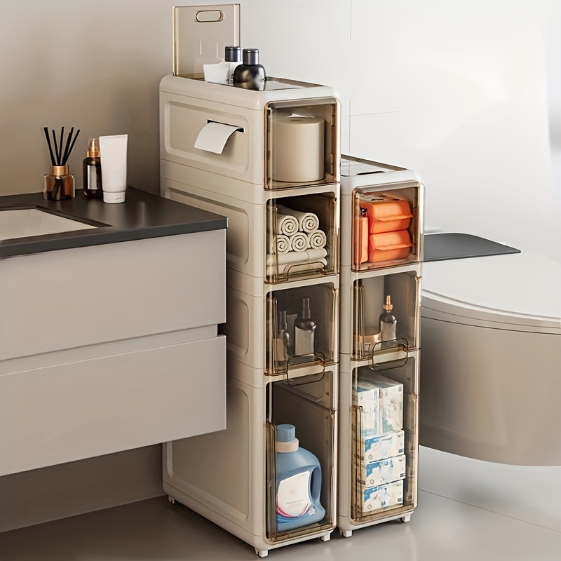 Zenith Slimline 2-Shelf Rolling Organizer  Slim bathroom storage, Narrow  bathroom storage, Slim bathroom storage cabinet