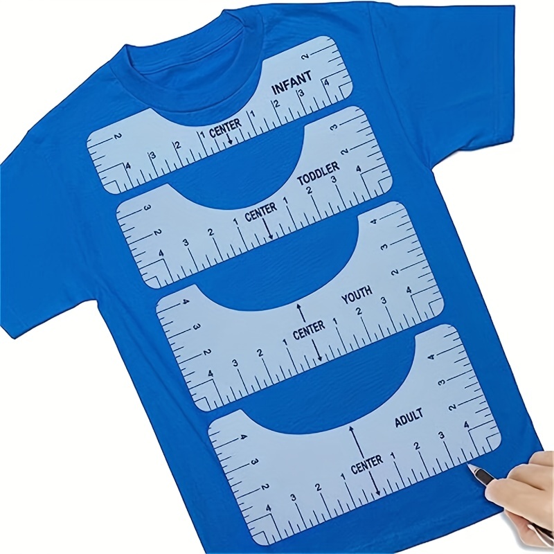 4pcs T-shirt Ruler Guide For Vinyl Alignment T Shirt Ruler To