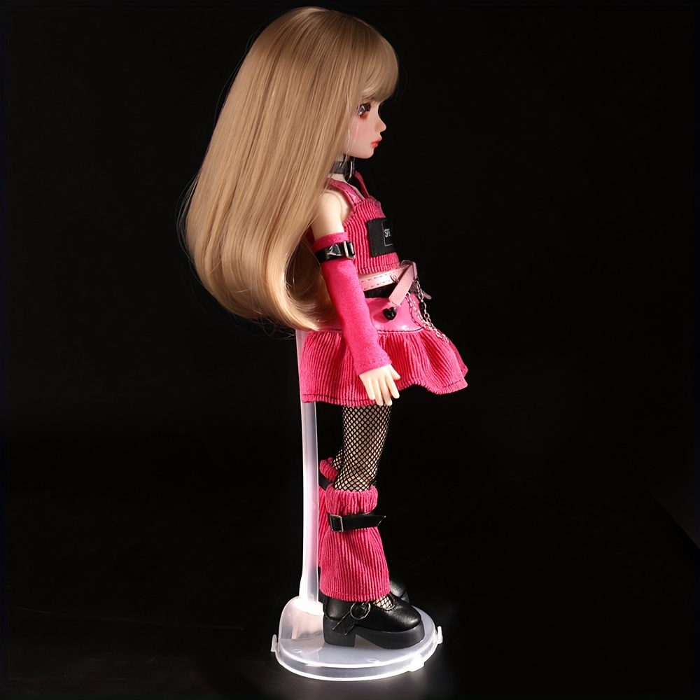 

10pcs Doll Display Stand, Doll Plastic Standing Display Stand Adjustable Fixed Bracket