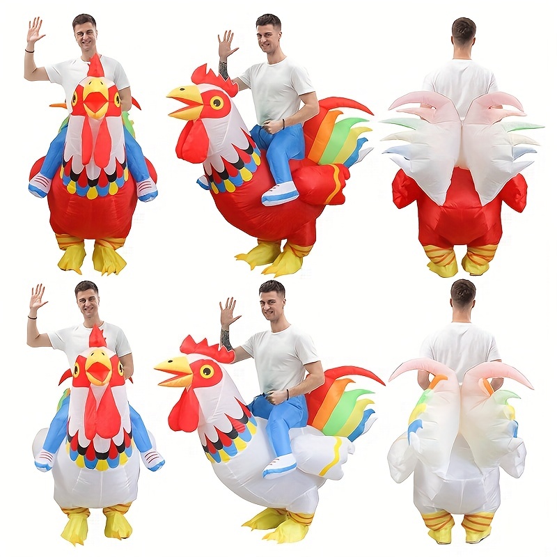 1 Pezzo Costume Gonfiabile Adulti Gallo Costumi Divertenti - Temu