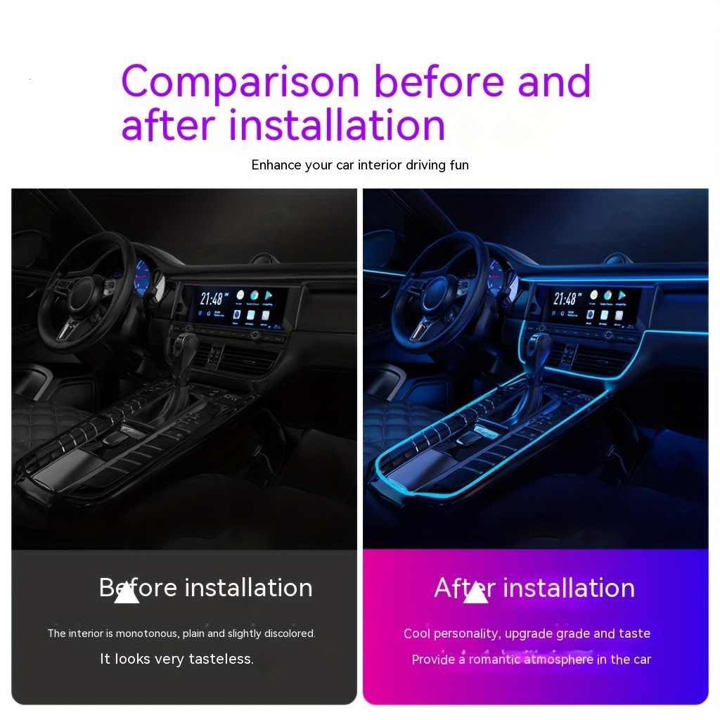 Upgrade Car's Interior Usb Ice Blue Led Strip Light! - Temu