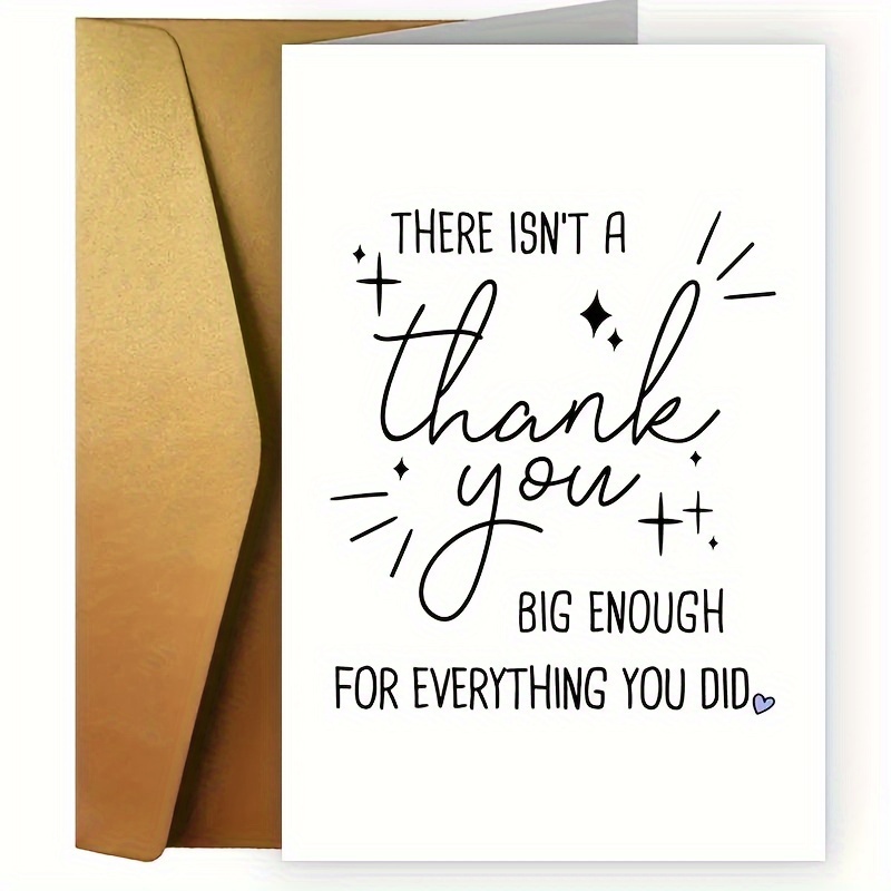 

Funny Creative Greeting Card Thank You Card, Humor Appreciation Card For Women Men, There Isn't A Thank You Big Enough For Everything You Did