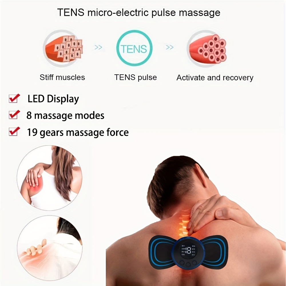 Intelligent Massage Patch Cervical Spine Massage Instrument Ems Electric  Pocket Pulse Whole Body Mini Muscle Relaxation Health