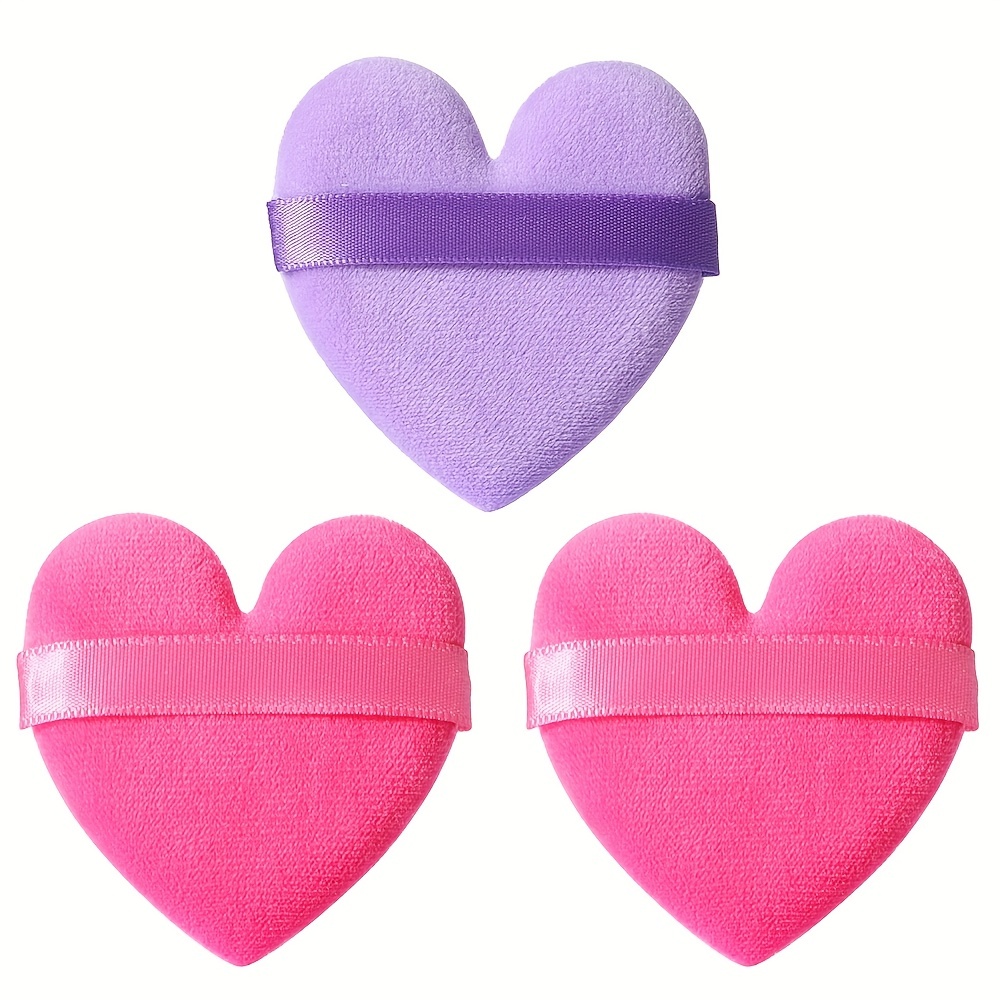 Heart Shape Makeup Powder Puff For Loose Powder Mineral - Temu