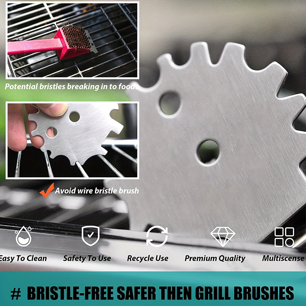 Christmas Stocking Stuffers for Husband Men Grill Brush and Scraper Bristle  Free,BBQ Accessories Grill Brush for Outdoor Grill,Kitchen Gadgets Cleaner