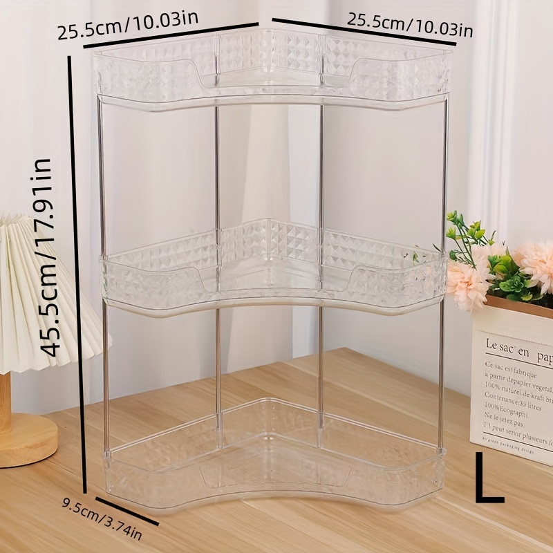 Corner Organizer Multi-layered Storage Box with Transparent