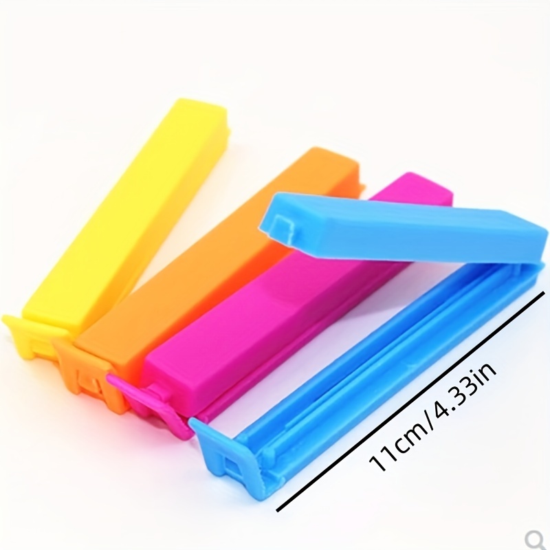 Set of 60 Plastic Chip Clips Bag Sealing Clips for Food and Snack Storage-  Colorful Food Fresh Keeping Chips Bread Bag Clamp Sealer for Kitchen Food