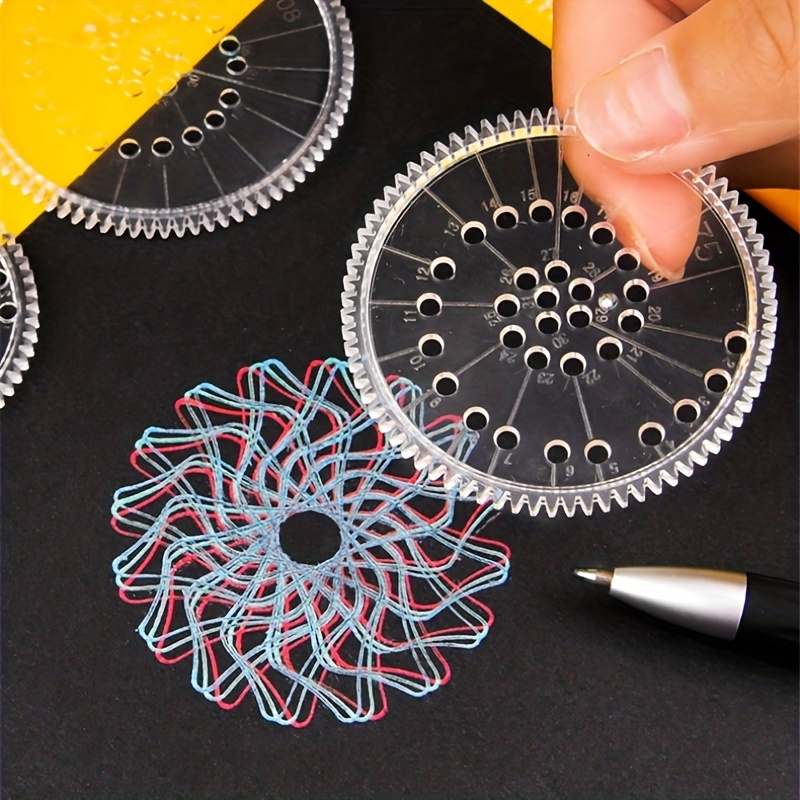 22pcs 3D Spirograph Drawing Set Interlocking Gears Wheels Painting Drawing  Accessories Creative Educational Tool For Creativity