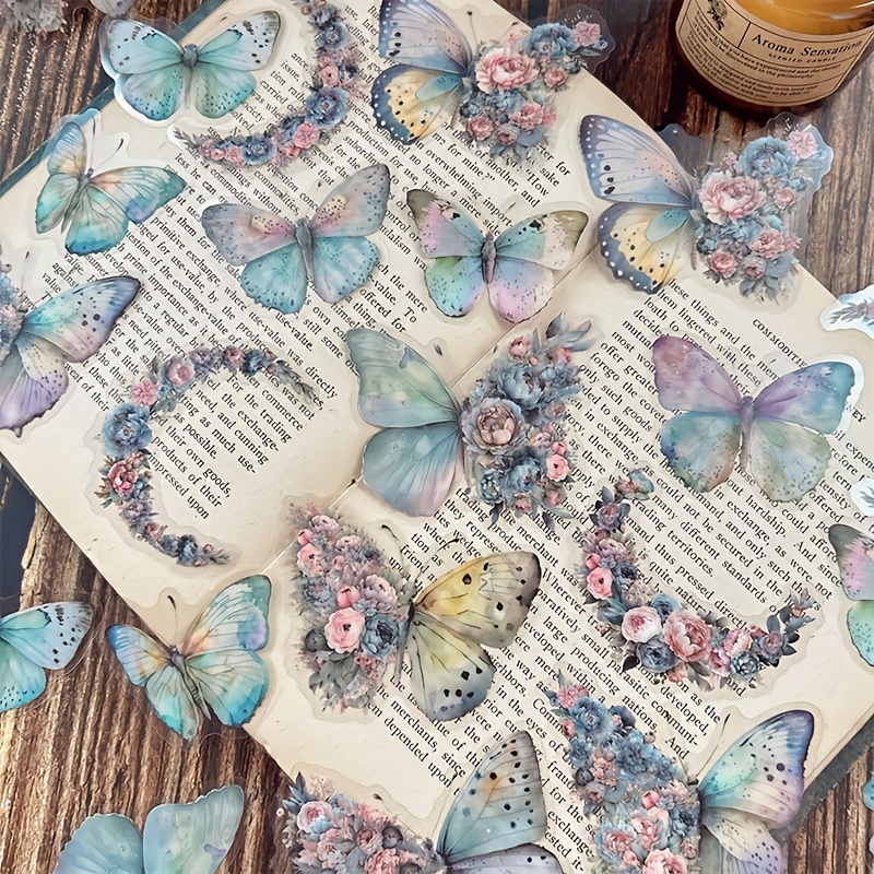 Vintage Hollow Butterfly And Flower Stickers For Diy - Temu