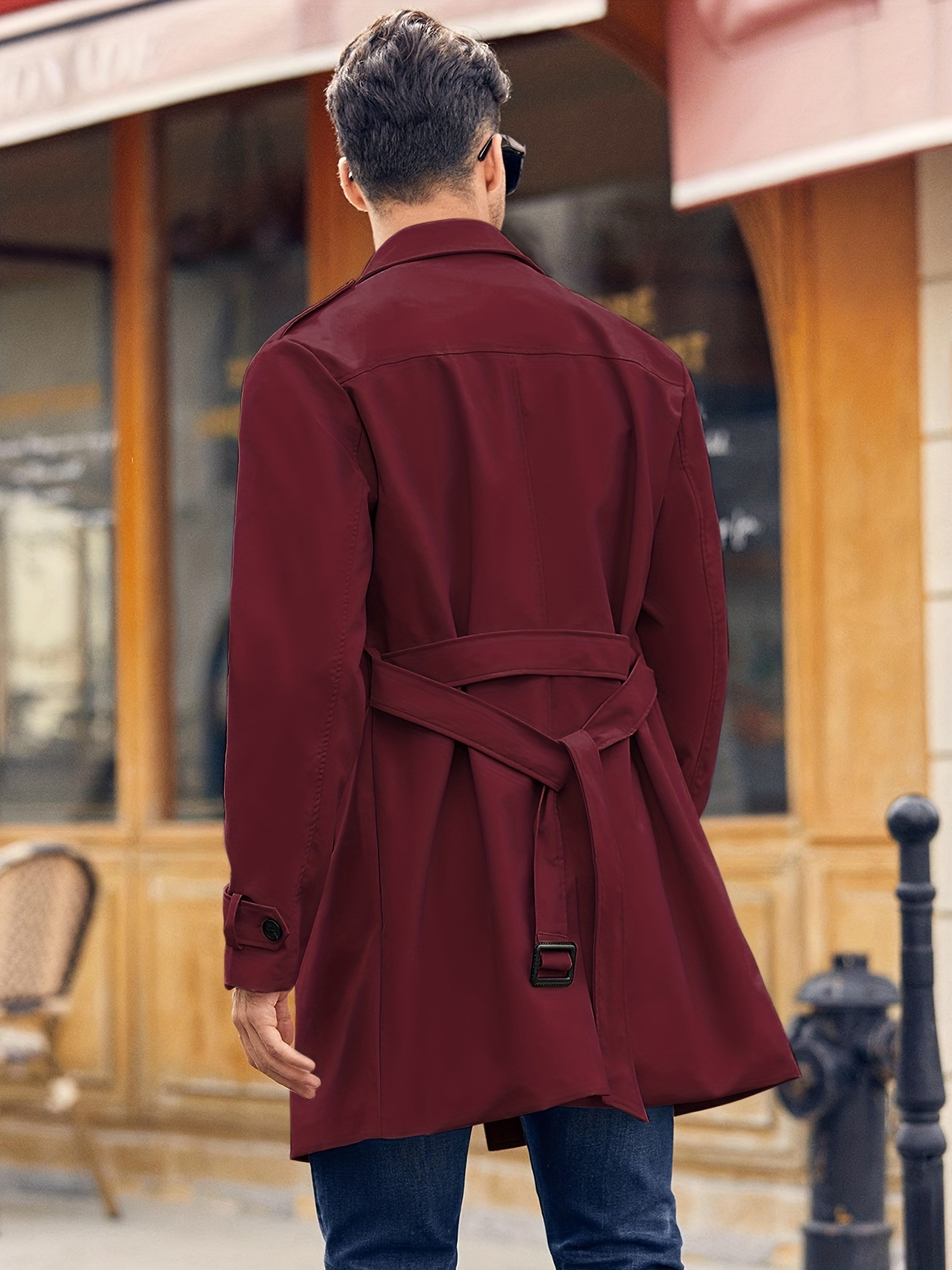 Long burgundy jacket sale