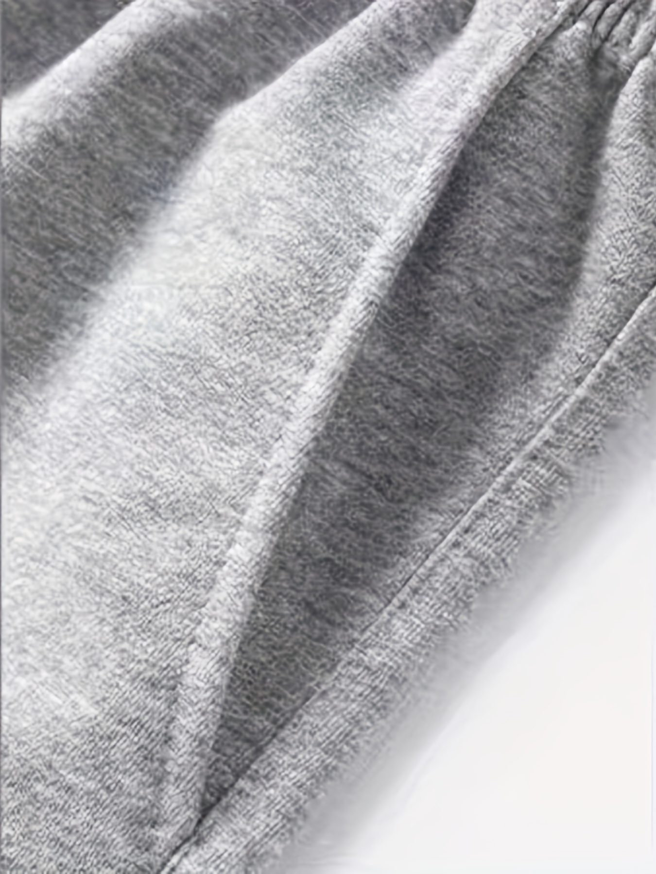 Men's Solid Drawstring Sweatpants Loose Fit Straight Leg