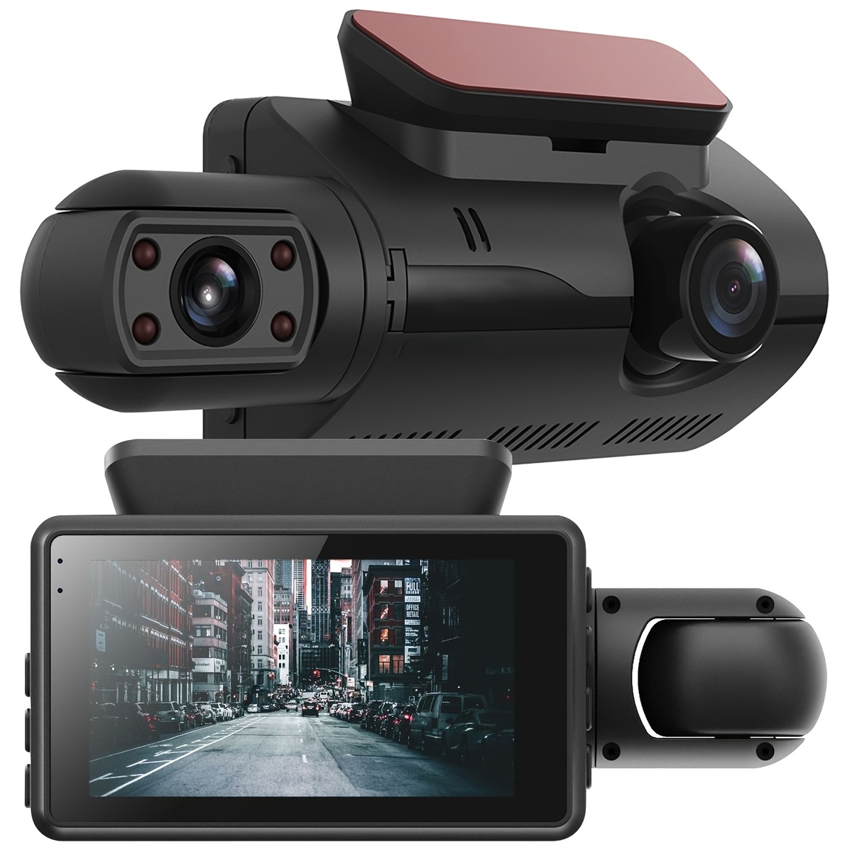 Cámara delantera y trasera del G-sensor 1080P del grabador de vídeo de la  cámara de la rociada del coche DVR de la lente dual de 3 pulgadas, Moda de  Mujer