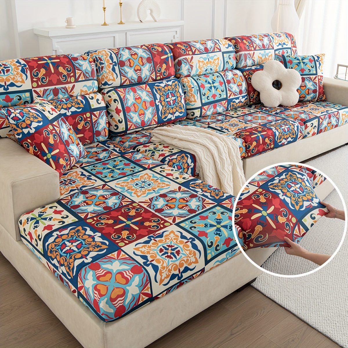 Tessuto Di Cotone Al Metro, 5 Pezzi 20x25 Cm Stile Etnico Stampati Bronzati Tessuti E Stoffe A Metro 100% Cotone, Per Cucito Patchwork Trapuntatura