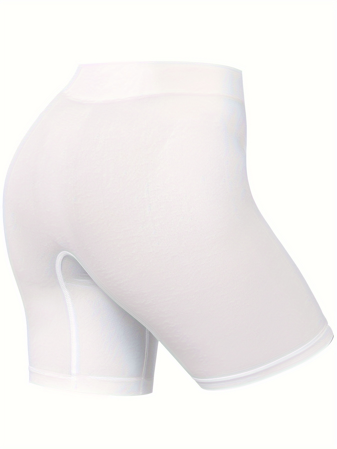 Plus Size Sexy Shapewear Bottoms, Women's Plus Solid Seamless Tummy Control Shapewear Shorts