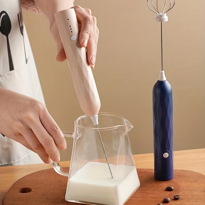 1pc Mini Handheld Coffee Milk Bubble Home Baked Cream Bubbler Wireless Hand  Held Mixer Egg Beater - Appliances - Temu