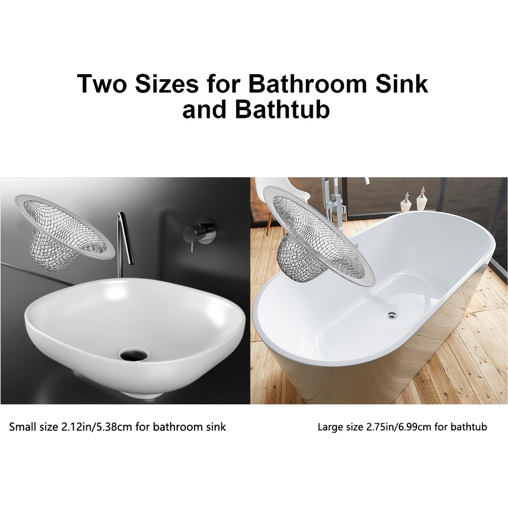 Bathroom Sink And Tub Mesh Drain Strainer, Stainless Steel Hair Catcher For  Bathroom, Lavatory, Balcony, Utility, Rv, Floor Drain, Bathtub Strainer -  Temu Philippines