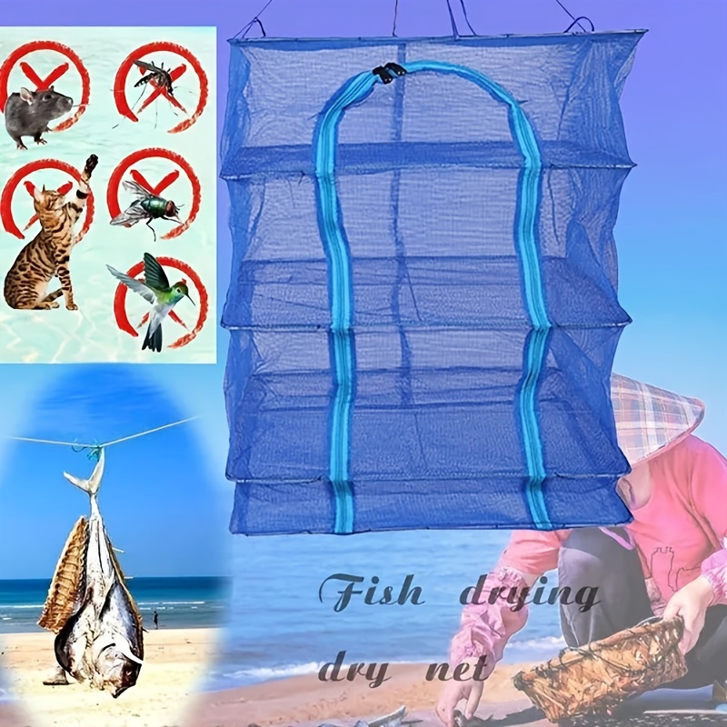 3 Layers Foldable Fish Net Drying Rack Fish Mesh Durable - Temu