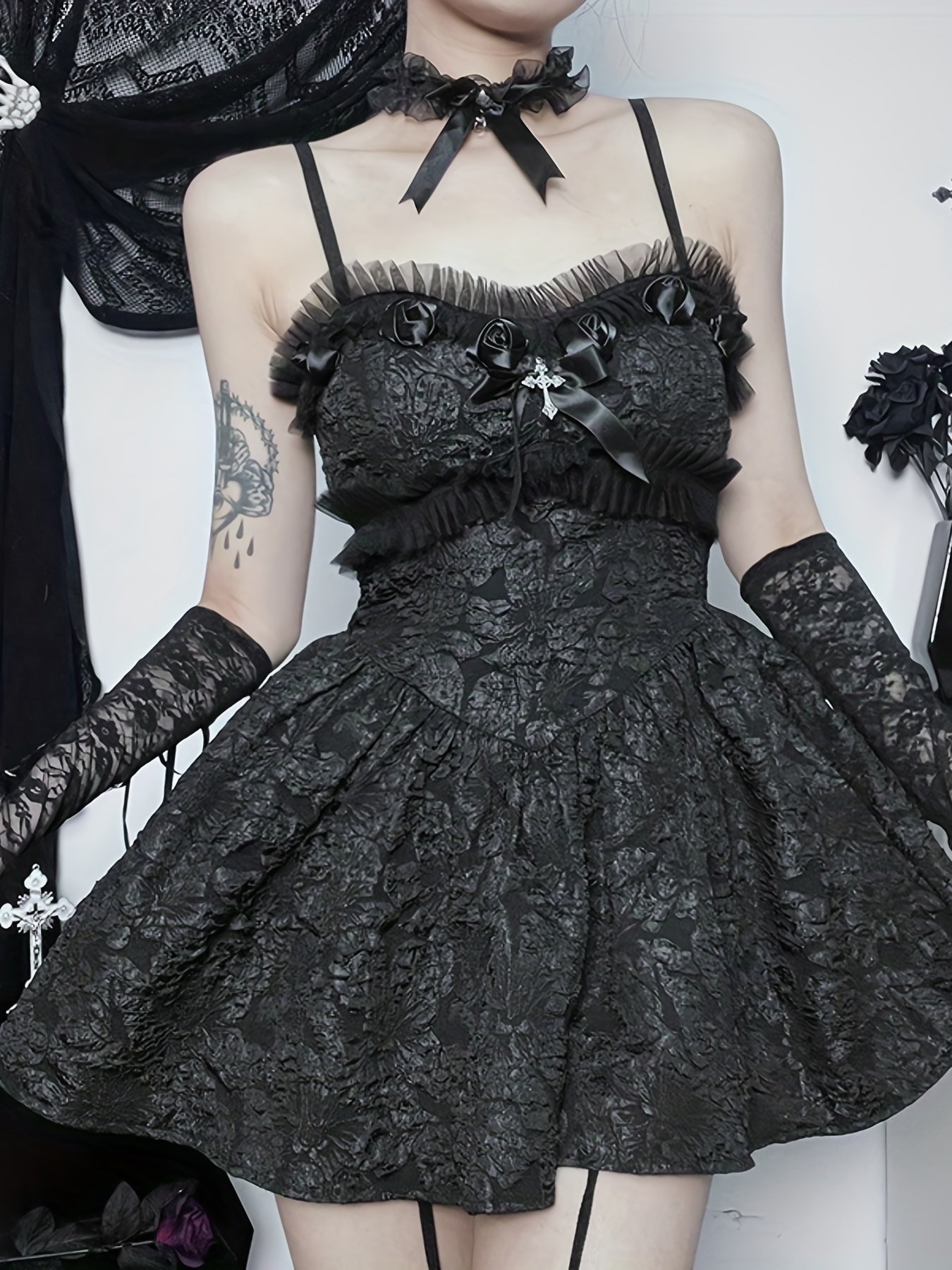 Women's Vintage Gothic Corset Dress – Everything Skull Clothing