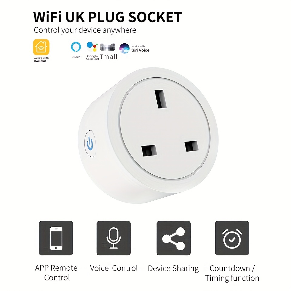 Smart Wireless Socket Plug works with  Alexa/Google/Siri